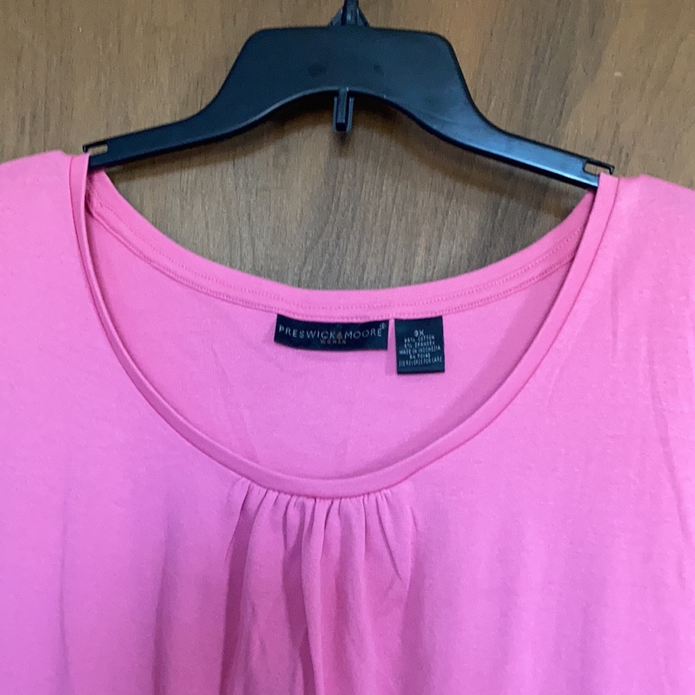 Preswick & Moore top sleeveless pink top with stretch casual size 3X - Picture 15 of 15